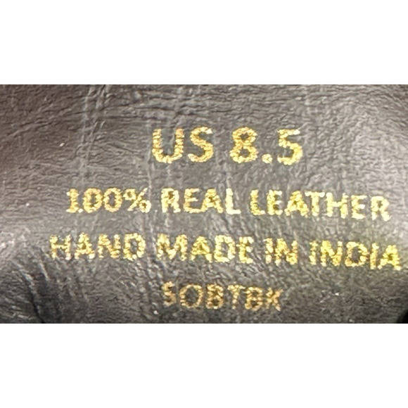 her by Anthony Veer Sophia Black Leather Combat Boots Womens Size 8.5 New $169 - Picture 12 of 13